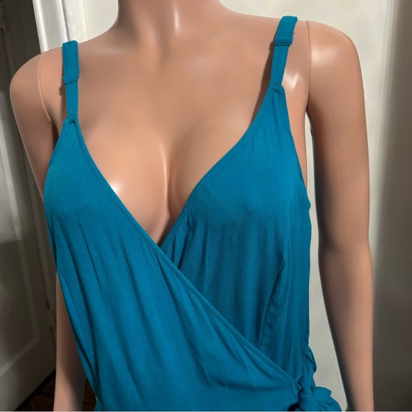 CITY CHIC Women’s Elegant Blue Wrap Dress - Picture 6 of 14